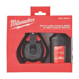 Milwaukee Bold Line Chalk Reel & Red Chalk Refill 30m