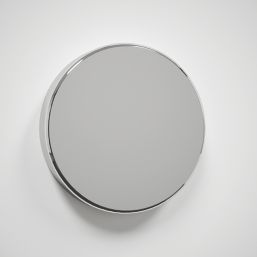 Splashback  Clear with Chrome Caps Splashback 900mm x 750mm x 6mm