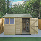 Forest Timberdale 10' x 6' 6" (Nominal) Reverse Apex Tongue & Groove Timber Shed with Assembly