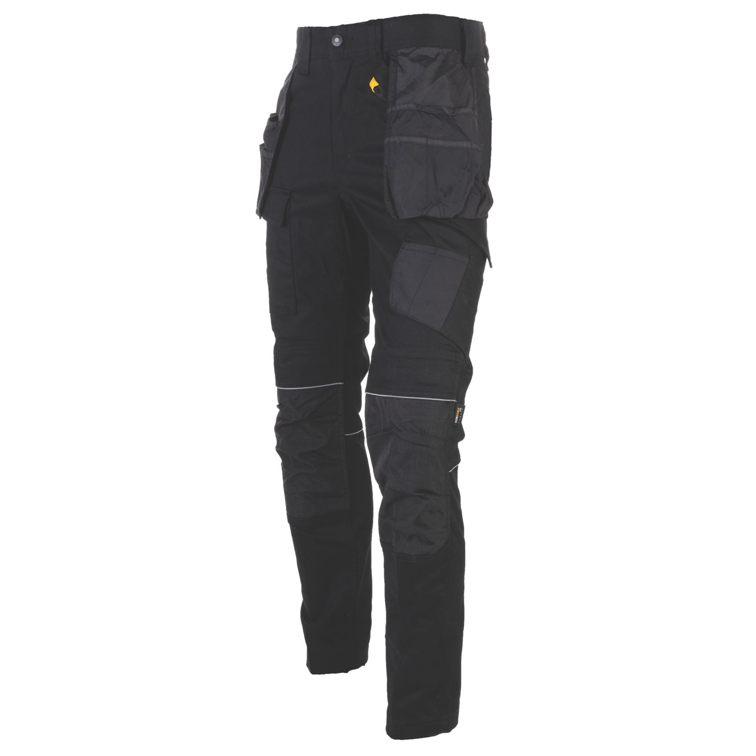 CAT Stretch Pocket Work Trousers Black 38" W 32" L (591VT)