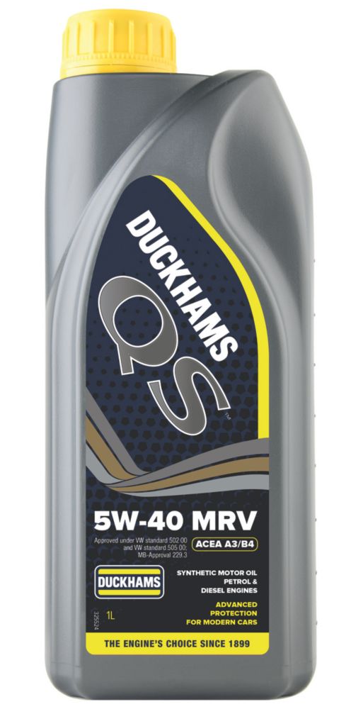 Duckhams QS 5W-40 MRV Engine Oil 1Ltr - Screwfix