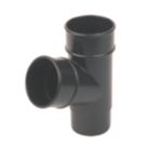 FloPlast Cast Iron Effect Round Branch Black 68mm