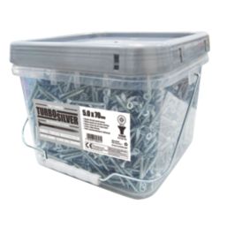 Turbo Silver  PZ Double-Countersunk  Multipurpose Screws 5mm x 70mm 1000 Pack