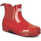 Hunter Original Chelsea Gloss Size 4 Womens Red Non Safety Wellies
