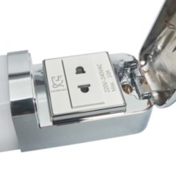 Spa  Single Voltage LED Shaver Light Chrome 10W 1000lm