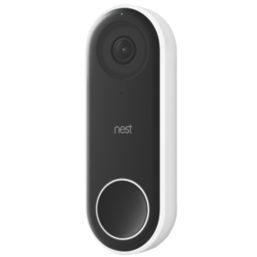Google Nest Hello Wired Smart Video Doorbell Black - Screwfix