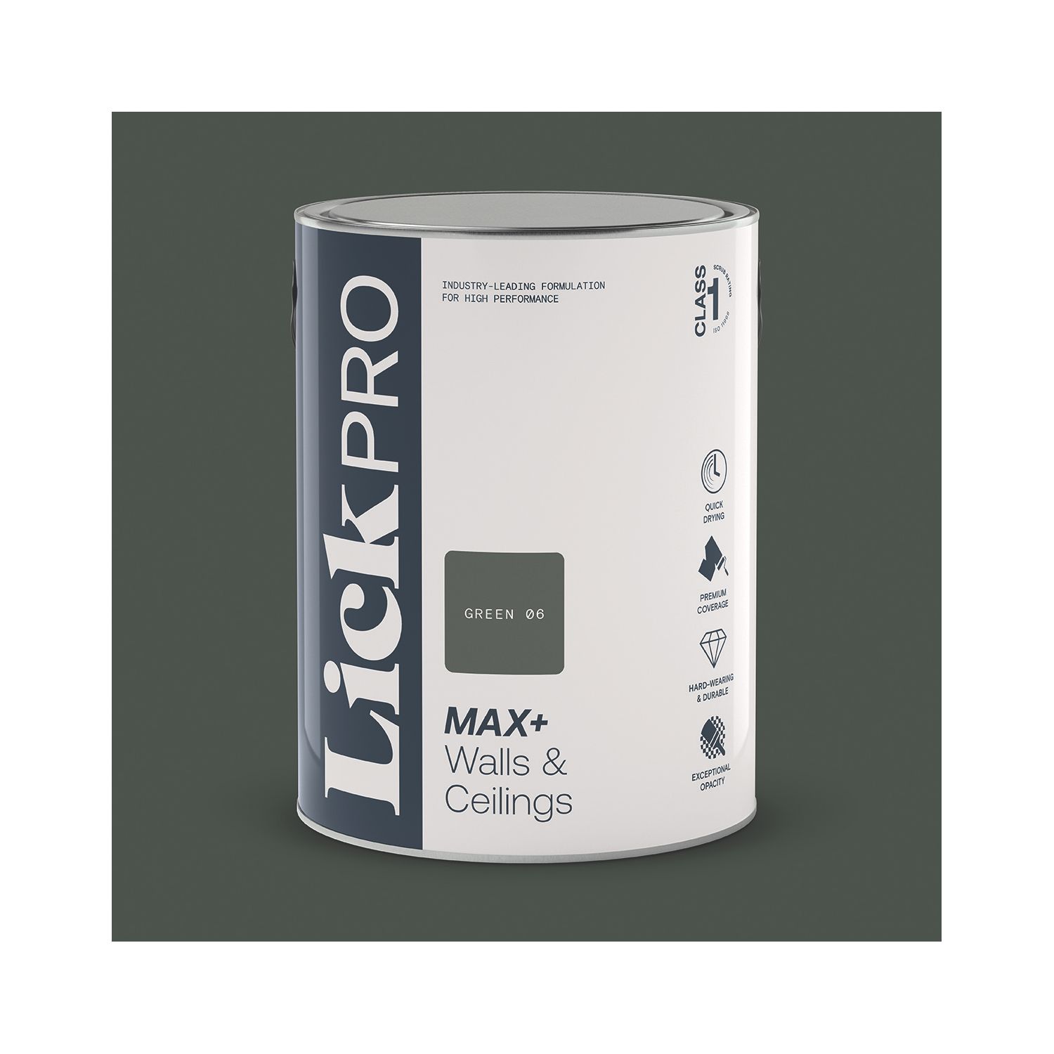 LickPro Max+ 5Ltr Green 06 Matt Emulsion Paint (592JY)