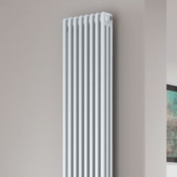 Reina 1500mm x 380mm 2867BTU White Vertical 2 Column Radiator