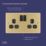 LAP  13A 2-Gang SP Switched Switched Sockets Satin Brass  with Black Inserts 5 Pack