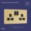 LAP  13A 2-Gang SP Switched Switched Sockets Satin Brass  with Black Inserts 5 Pack