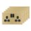 LAP  13A 2-Gang SP Switched Switched Sockets Satin Brass  with Black Inserts 5 Pack