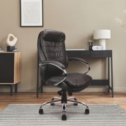 Nautilus Designs Santiago High Back Executive Chair Brown