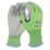 UCI Kutlass Ultra-PU2G Colour-Coded Cut Resistant Gloves Green / Grey Large