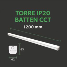 4lite Torre Single 4ft Maintained or Non-Maintained Emergency LED Batten 20/40W 5400lm