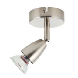 Saxby Amalfi Round 1-Light Spotlight Satin Nickel