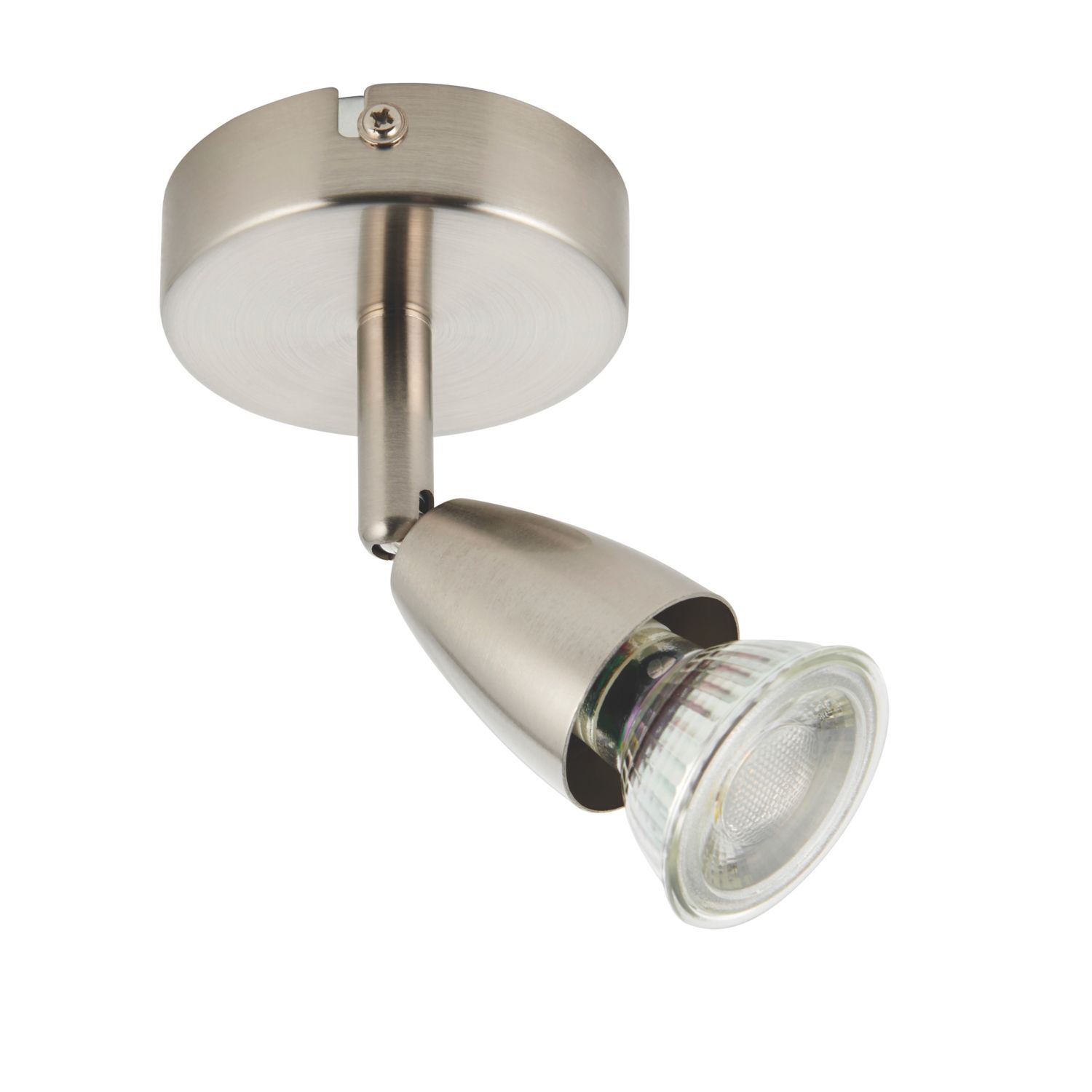 Saxby Amalfi Round 1-Light Spotlight Satin Nickel (592VX)