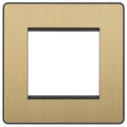 British General Evolve 2-Module Modular Faceplate Satin Brass