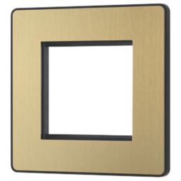 British General Evolve 2-Module Modular Faceplate Satin Brass