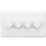 Knightsbridge Curved Edge 4-Gang 2-Way LED Leading Edge Dimmer  White