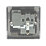 British General Nexus Metal 13A 1-Gang DP Switched Plug Socket Black Nickel  with Black Inserts