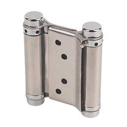 Eclipse Satin Stainless Steel  Spring Hinges 78mm x 38mm 2 Pack