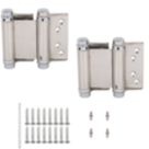 Eclipse Satin Stainless Steel  Spring Hinges 78mm x 130mm 2 Pack