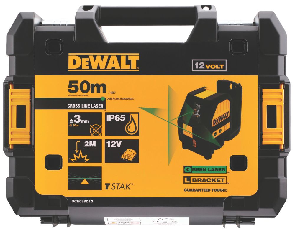 Dewalt dw088lg 12v best sale cross line laser level