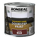 Ronseal Diamond Hard Doorstep Paint Satin Tile Red 0.25Ltr