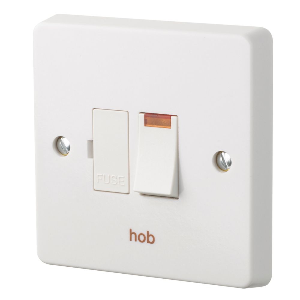 Crabtree Capital 13A Switched Hob Fused Spur with Neon White