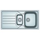 Refurb Franke Flash 1.5 Bowl Stainless Steel Inset Sink with Reversible Drainer  1000mm x 500mm