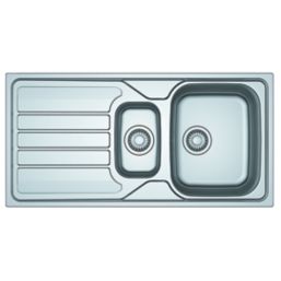 Refurb Franke Flash 1.5 Bowl Stainless Steel Inset Sink with Reversible Drainer  1000mm x 500mm