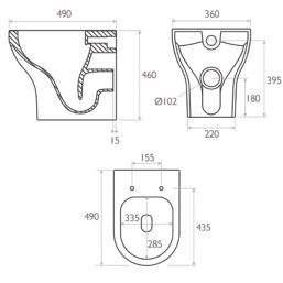 Brixton Soft-Close Comfort Back-to-Wall Pan with Quick-Release Seat