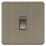 Knightsbridge Screwless 20A 1-Gang DP Control Switch Antique Brass