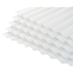Radmat Building Materials  Corrugated PVC Roof Sheet Clear 2125mm x 0.8mm x 762mm 5 Pack