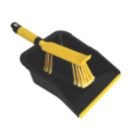 Bulldozer Dustpan & Brush Black & Yellow 2 Piece Set