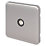 Schneider Electric Lisse Deco 1-Gang Coaxial TV / FM Socket Brushed Stainless Steel with Black Inserts