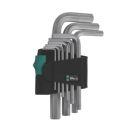 Wera 950/9 Chrome-Plated Metric Hex-Plus 5 L-Key Set 9 Pieces