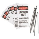 'Danger Locked Out' Safety Maintenance Tags 10 Pack