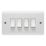 Crabtree Instinct 10AX 4-Gang 2-Way Light Switch  White