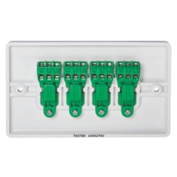 Crabtree Instinct 10AX 4-Gang 2-Way Light Switch  White