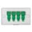 Crabtree Instinct 10AX 4-Gang 2-Way Light Switch  White