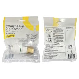 Flomasta  Plastic Push-Fit Straight Tap Connector 22mm x 3/4"