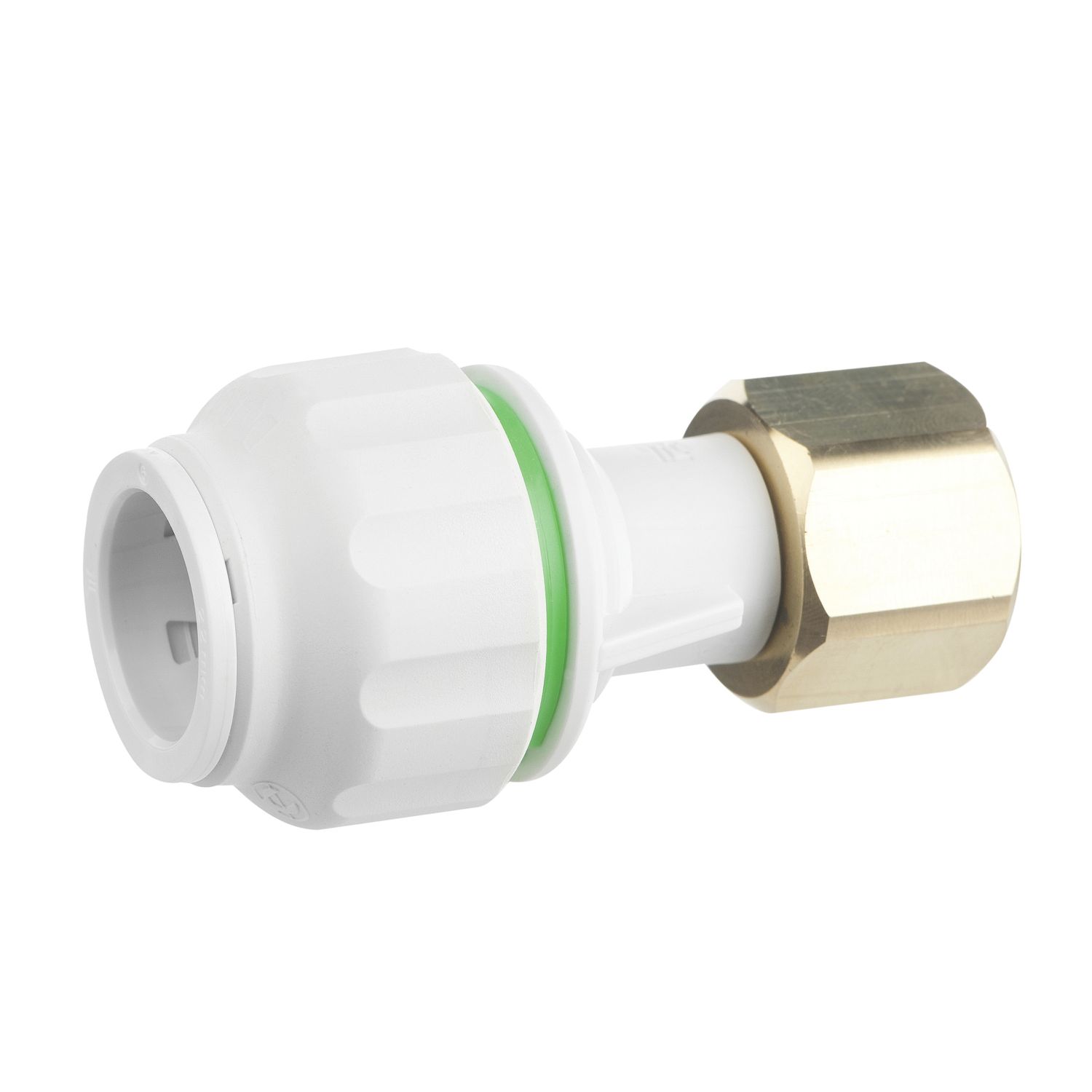 Flomasta Plastic Push-Fit Straight Tap Connector 22mm x 3/4" (593HY)