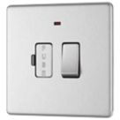 LAP  13A Switched Fused Spur with LED Brushed Stainless Steel