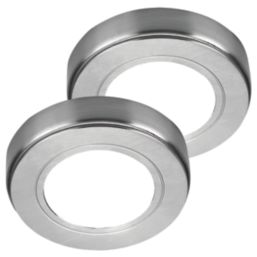 Sensio Hype R Pro Round LED Under Cabinet Lights Steel 4W 231 - 243lm 2 Pack