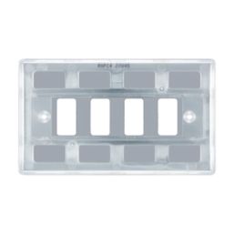 British General Nexus Metal Grid 4-Module Grid Faceplate Polished Chrome