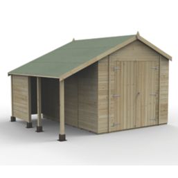 Forest Timberdale 8' x 10' (Nominal) Reverse Apex Tongue & Groove Timber Shed with Store