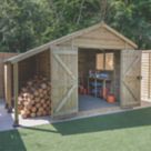 Forest Timberdale 8' x 10' (Nominal) Reverse Apex Tongue & Groove Timber Shed with Store