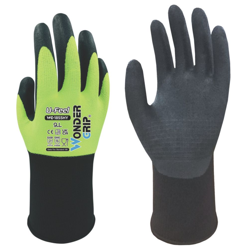 Wonder Grip WG-1855HY U-Feel Guanto Da Lavoro Con Rivestimento In Nitrile TG 7/S - Foto 5