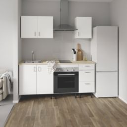 Pragma  Matt White 600mm x 590mm x 860mm Flat Packed Kitchen Appliance Housing Unit